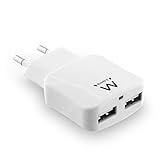 Seguro y fácil de usar Ewent EM1302 Ewent, 2 Port USB Smart Cargador 2.4 A