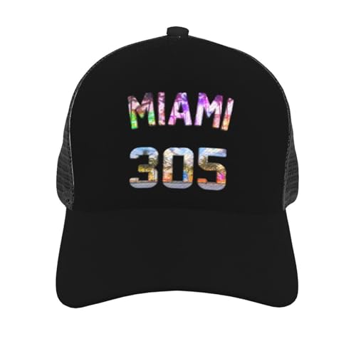 Miami 305 Mesh Baseball Cap - Classic Adjustable Peaked Cap, Trucker Hat for Men and Women2
