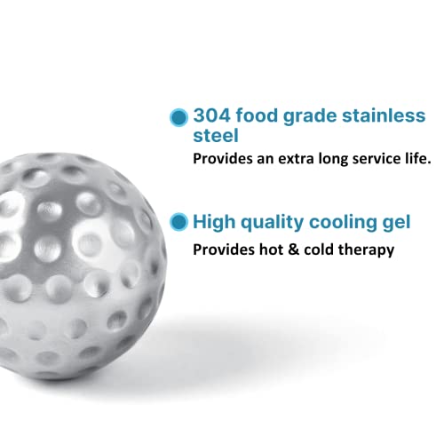 Qoowo Massage Balls, Cold And Heat Therapy Relieves Muscle Soreness, Stiffness, Reduce Inflammation, 1.65" Trigger Point Balls (Set Of 2) #TOP1