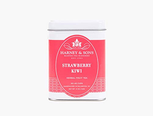 Harney & Sons Strawberry Kiwi Fruit Tea, Caffeine Free Herbal, Loose in 4 ounce tin