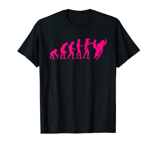 Divertido regalo de motos de nieve hombres mujeres Cool Snowmobiling Evolution Camiseta