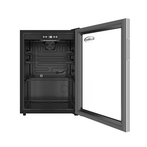 Image of KoolMore 17 Inch Beverage Refrigerator, 2.5 Cu. Ft. Fridge Cooler, 70 Can Glass Door Drink Fridge for Dorm, Bedroom, Office, Bar, Retail Display, ETL Listed