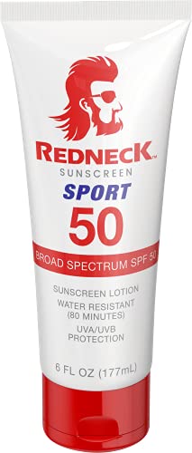 Redneck Sunscreen 6 Oz SPF 50 Sport Lotion Water/Sweat Resistant Reef Friendly