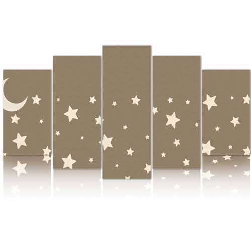 Shine-Home 5 Piece Wall Art, Modern Canvas for Painting -