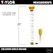 Taylor Jumbo JR Rain Gauge, Measure and Monitor Precipitation, Easy to Read for Backyard, Patio, Garden, and Lawn, 5-inch, Yellow