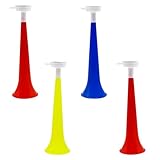 RmKbe 4 Pieces Plastic Stadium Horn Trumpets Toy Kids Soccer Games Horns Noise Maker for Football Soccer Games