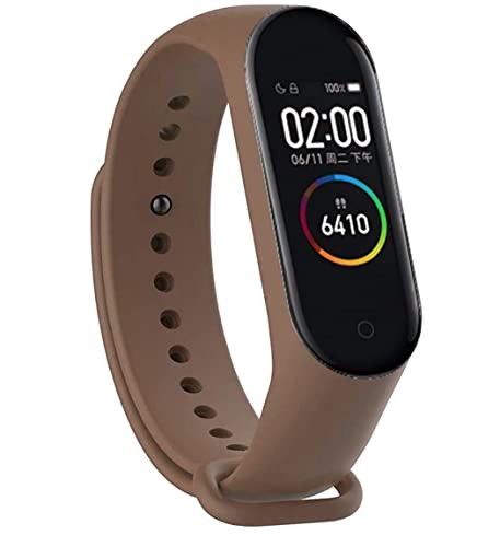 Image of Waylon Smart Band M4 - Fitness Band, 1.1-inch Color Display, USB Charging, Activity Tracker, Men's and Women's Health Tracking, Compatible All Androids iOS Phone (Brown)