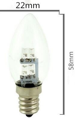 Best to Buy (10-PACK) Boulder LED 0.5 Watt (5W) 15 Lumen C7 Night Light Bulb, 2700K Soft White Light, E12 Base 10 pack