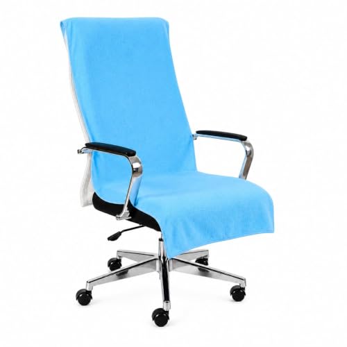 Image of ROMAN HOME Car & Office Chair Towel with 2 Tie Knots| Super Soft 400 GSM (1, Sky Blue)