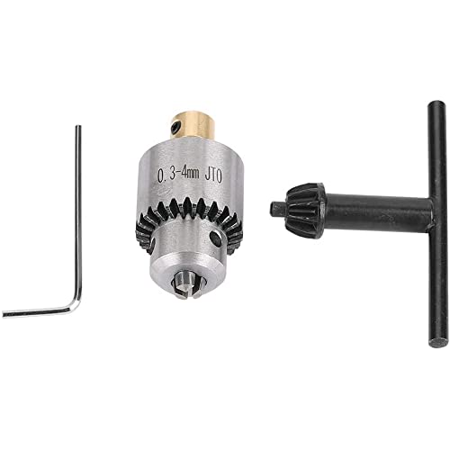 CENPEK Portabrocas cónico mini portabrocas con llave de mandril para tornos, taladro eléctrico y prensas de taladro, 0,3-4 mm