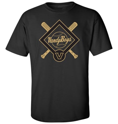 CornBorn Vanderbilt Baseball Shirt - Vanderbilt Commodores Baseball - Vandyboys T Shirt - VandyBoys Baseball - Black - Small