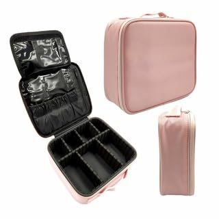 Maleta de Maquiagem Profissional Com Divisória Organização Make Grande Rosa BL1220