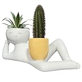 Pièce de décoration polyvalente : au-delà de son utilisation pratique, la jardinière sert d'accessoire fantaisiste pour la maison ou le jardin qui se bien avec différents styles de décoration, du moderne au rustique..Il ajoute de la personnalité aux terrasses, aux bureaux ou aux espaces de vie, rendant la verdure encore plus agréable à exposer.