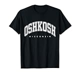 Excellente idée de cadeau pour les locaux de la WI Oshkosh et les touristes avec un style rétro des années 80 exagéré avec une grande lettre de texte athlétique. Le look Old School Good Vibes est un excellent moyen de montrer votre fierté natale en vacances ou en ville.
