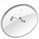 10 Inch Glass Lid for Lodge Cast Iron Skillet, 10'Caraway Frying pan, Calphalon 10 Inch Skillet - Dishwasher Safe