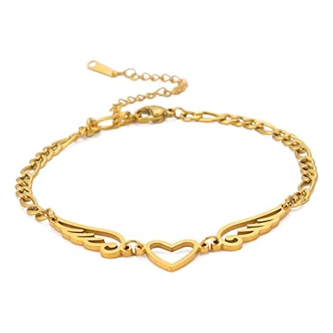 Angel Wings Heart Anklet for Women Cover