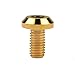 Wanyifa Titanium Umbrella Head M8 15 20 25 30 35 40mm Bolt Screw for Bicycle Motorcycle Car Pack of 4 (M8x15mm, Gold)