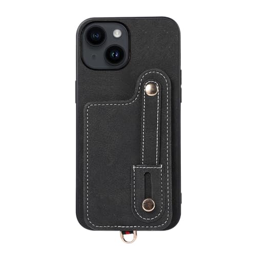 Housse antichoc en cuir iPhone 12 Mini avec porte-carte et dragonne intégrée