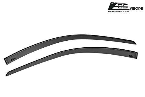 For 1994-2001 Acura Integra Dc2 3Dr Hatchback | Eos Visors Jdm Tape-On Style Smoke Tinted Side Vents Rain Guard Window Deflectors #TOP6