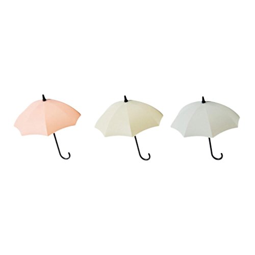 Yeefant 3Pcs/Set Cute Durable Umbrella Wall Mount Key Holder Wall Hook Hanger Organizer
