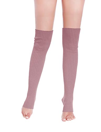 Image of v28 Women Warm Leg Warmers 80s Retro Party Costume Knit Ballet Neon Long Socks