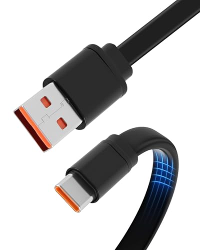1M Flach Typ C Ladekabel und Datenkabel, USB C Schnellladekabel 3A f&uuml;r Galaxy S21 S20 A20e A21s A41 A42 A51 A52 A71 A72 M21 M51, 60W Schnellladung f&uuml;r Xiaomi Mi 10T Lite/POCO X3 NFC/Redmi Note 11