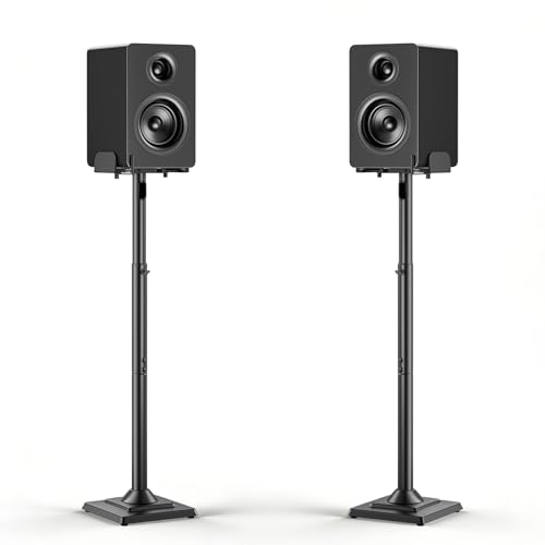 Soportes altavoces bose jbl sony de altura ajustable con gestion de cables juego de 2