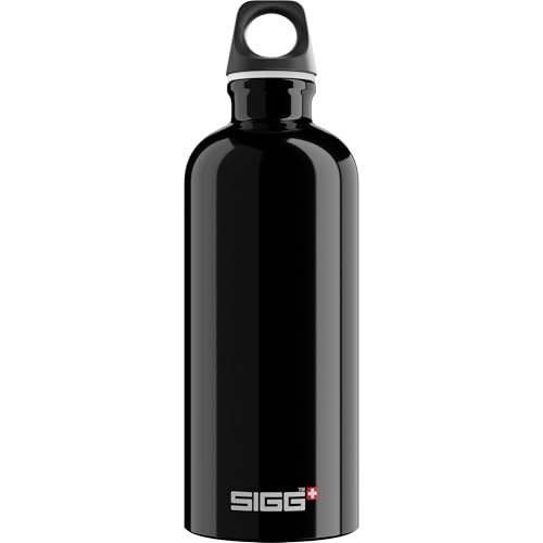 Sigg - Gourde Aluminium - Traveller Black - Certifiée Neutre En CO2 - Convient Aux Boissons Gazeuses - Étanche & Légère - Sans BPA - Pour Sport, Camping,...