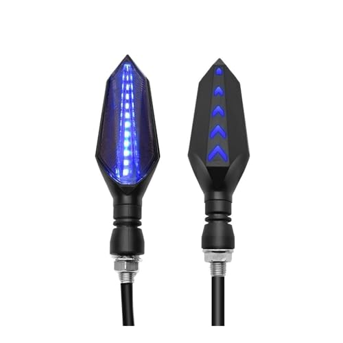 Clignotants LED universels 12V moto double éclairage bleu avant arrière
