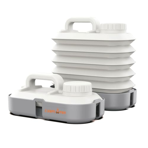 Campy Pro Collapsible Water Container 2.6 Gallon (10L) – Foldable Portable Bucket for Water Storage, Camping, Hiking, Fishing, RV, Outdoor Cleaning, Emergency Use, Survival Kit, Travel Jug