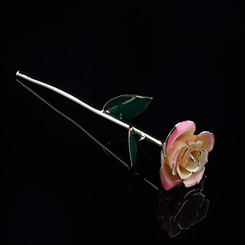 Tnfeeon 24K Gold Rose Flower,Gold Foil Artificial Forever Rose Long Stem Rose Gift Box with Stand, Defult, default - Image 4