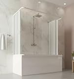 Easy Box Delta Sopravasca con apertura a soffietto centrale h 153 cm "Made in Italy" (bianco, 70x160x70)