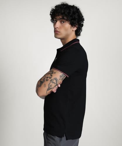 Image of Puma Men's Cotton Essentials Tipping Collar Slim Fit Polo T-Shirt