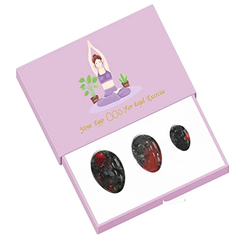 Bloodstone Yoni Egg Wand Set 100% Natural Jade Stone for Kegel Exercise Tightening Feminine Kegel Eggs,Undrill Egg with Box