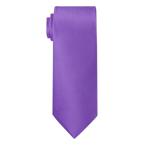 WedDecor Skinny Light Purple Tie 5cm Solid Colour Slim Necktie – Soft Polyester Unisex Formal Business Tie for Men & Women, Perfect for Weddings, Prom, Parties, Celebrations & Business Meetings