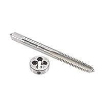 sourcing map 1/4-20 UNC Gewindebohrer und Matrizensatz, HSS Maschinengewindebohrer mit Rundgewindebohrer, Recht Hand