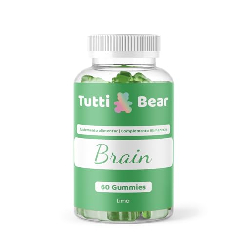Gominolas Brain – Fórmula con Melena de León, Bacopa, Ginkgo y Vitaminas B6+B12 – 60 Gomas Veganas – Sin Gluten, Sin Lactosa, Sin Soja