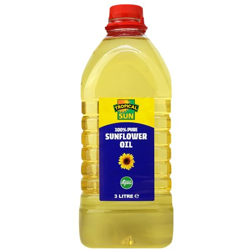 Tropical Sun Sunflower Oil 3l (Pack of 1)|Great for Cooking, Baking, Frying, Salads & Sauces