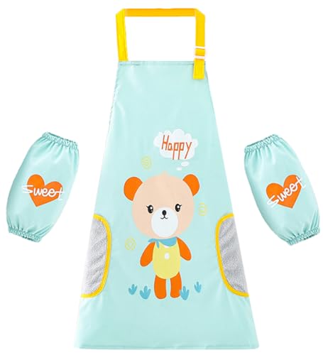Tablier imperméable enfant anti-tache LIMHOO avec essuie-mains intégré