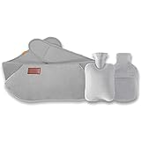 Musonic Wärmflasche mit Bezug, Wärmeflaschen-gürtel, 3 in 1 Wärmflaschen, Tragbare Wärmflasche,...