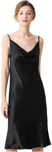 LilRoot Women Pure Mulberry Silk 19 Momme Sexy Chemise Slip Night...