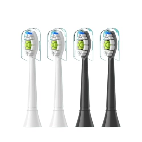 4/8�̌����p���u���V�w�b�h�ɑΉ��BPhilips Sonicare �\�t�g�d���u���V�w�b�h 4100 6500 6100 7500 5 �ɑΉ��B(2White 2Black)