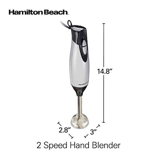 Hamilton Beach 4-in-1 Electric Immersion Hand Blender with Handheld Blending Stick, Whisk + 3-Cup Food & Vegetable Chopper Bowl, 2-Speeds, 225 Watts, Silver and Stainless Steel (59765) - image 8
