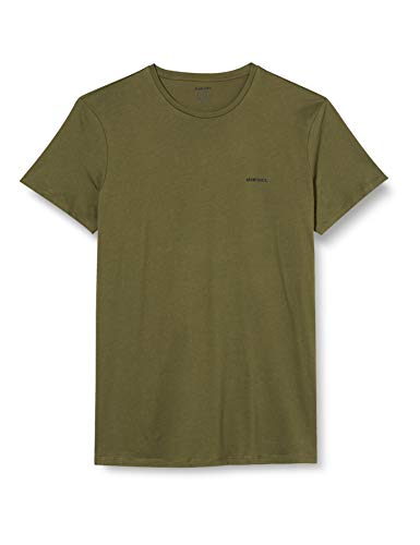 Diesel Men's UMTEE-Jake THREEPACK Crew Neck T-Shirts, Black/Green/Blue, X-Small