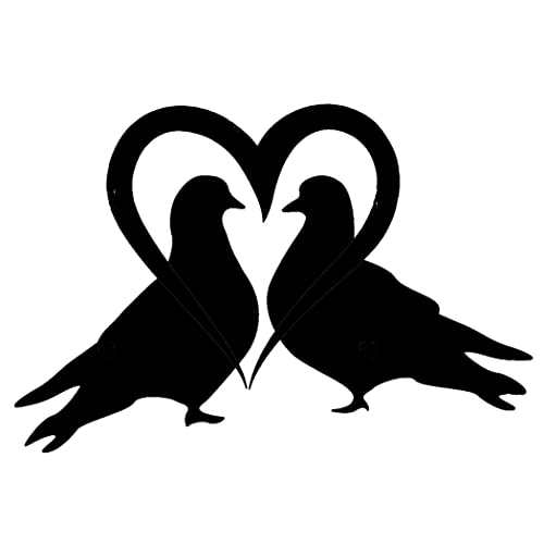 TOPDR Liebesvogel-Metallwandkunst, Metallwandskulptur, Liebeswandschild, Vogel-Silhouette-Dekoration, Für Heimdekoration Hochzeitsgeschenk,50CM Cover