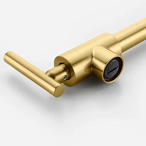Robinet de cuisine pliant doré : luxe et flexibilité murale - 3