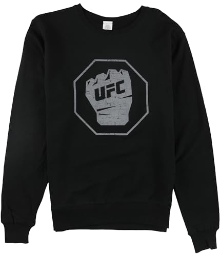 UFC Mens Distressed Fist Inside Logo Sweatshirt, Black, Large4