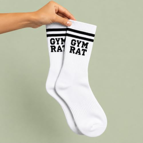 Crewzies Gym Rat Socks for Women, Funny Gifts for Gym Lovers - image 3