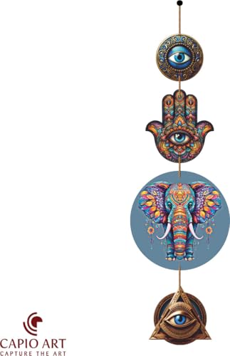 Image of CAPIO ART Welcome Wooden Quote Wall Hanging Decoration Items for Home Decor | Mdf Art for Living Room & Bedroom | Decorative Item for Office & House | Gifts Modern Wood Hanger - Elephant-1