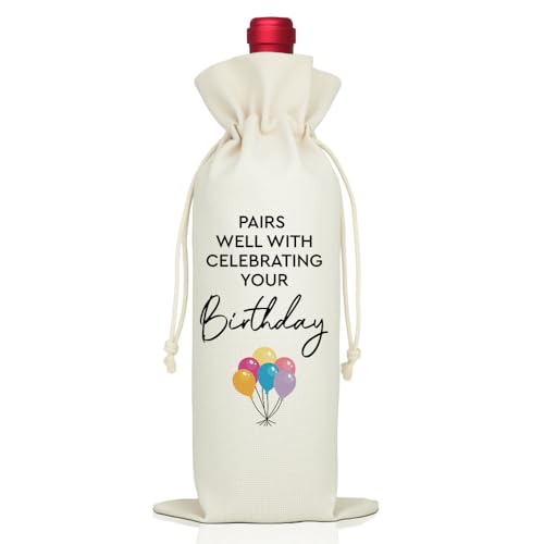 LAGZDFC Reusable Wine Gift Bag for Birthdays, 18th-50th